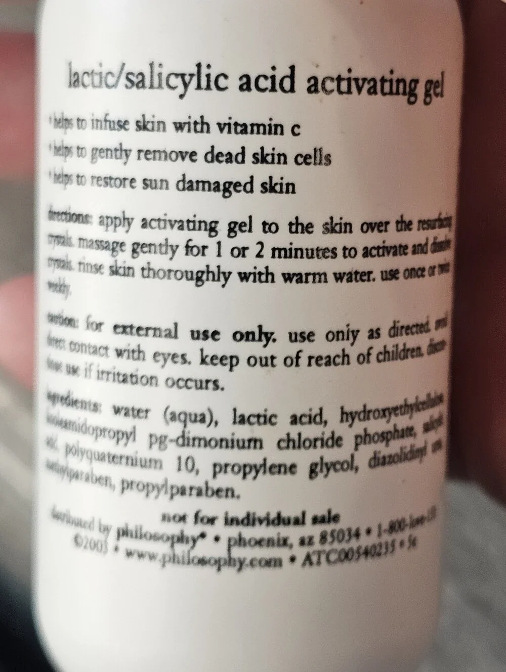 Philosophy The Microdelivery Dual-Phase Peel 2 Step Lot Lactic/Salicylic Acid